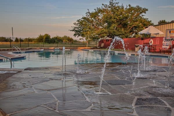 Dallas NE Campground Amenities Splash Pad and Pool