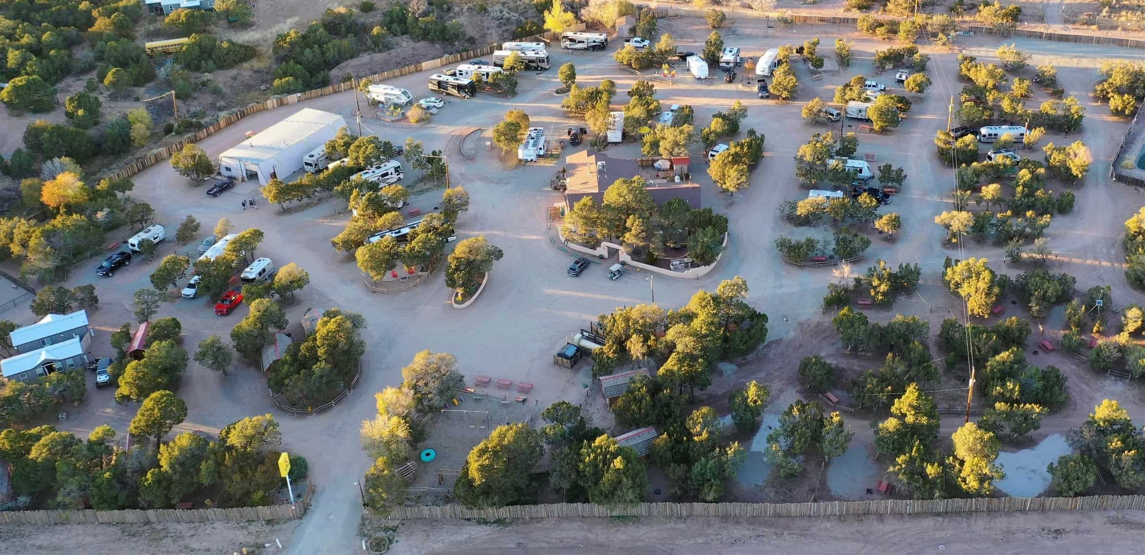 Santa Fe KOA Holiday from the air